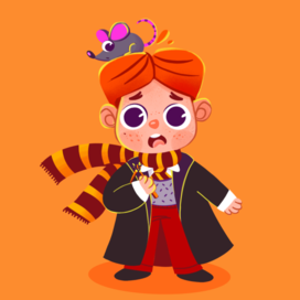 Ron Weasley children's illustration