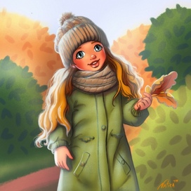 Autumn portrait of a girl