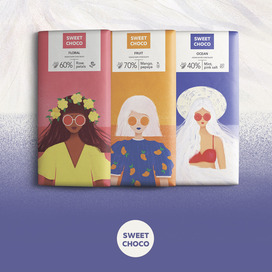 Summer chocolate packaging