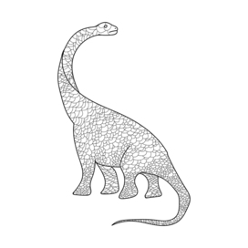 Dinosaur drawing on a white background