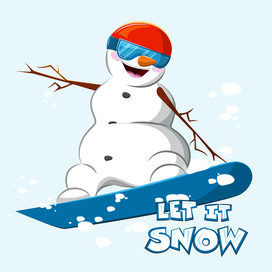 snowman snowboarder