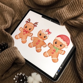 Cute gingerbread friends