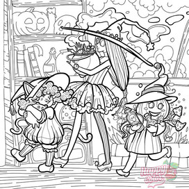 coloring book, illustration, halloween