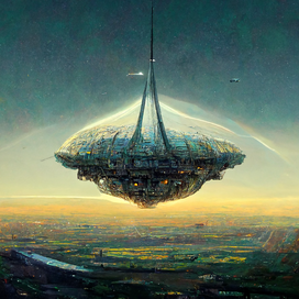 high-tec alien ship