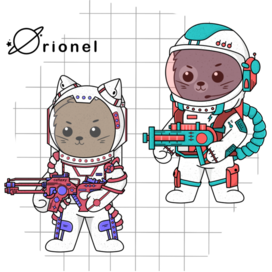 Space cats with weapon