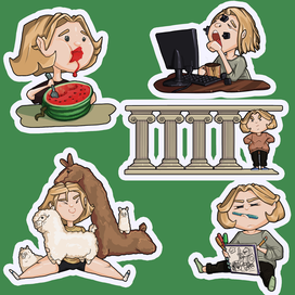 Stickers about the author