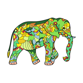 Elephant pattern color