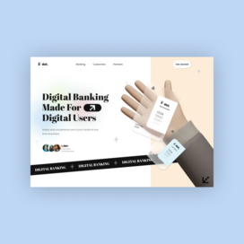 Hero Screen for Digital Bank Website