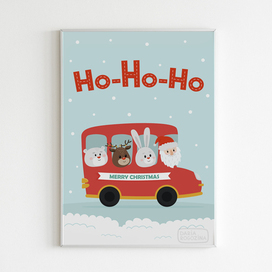 Christmas poster for kids room