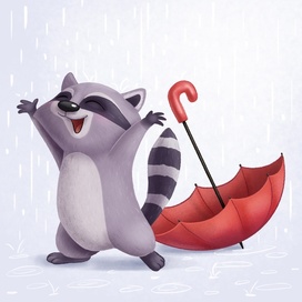 Cheerful Racoon