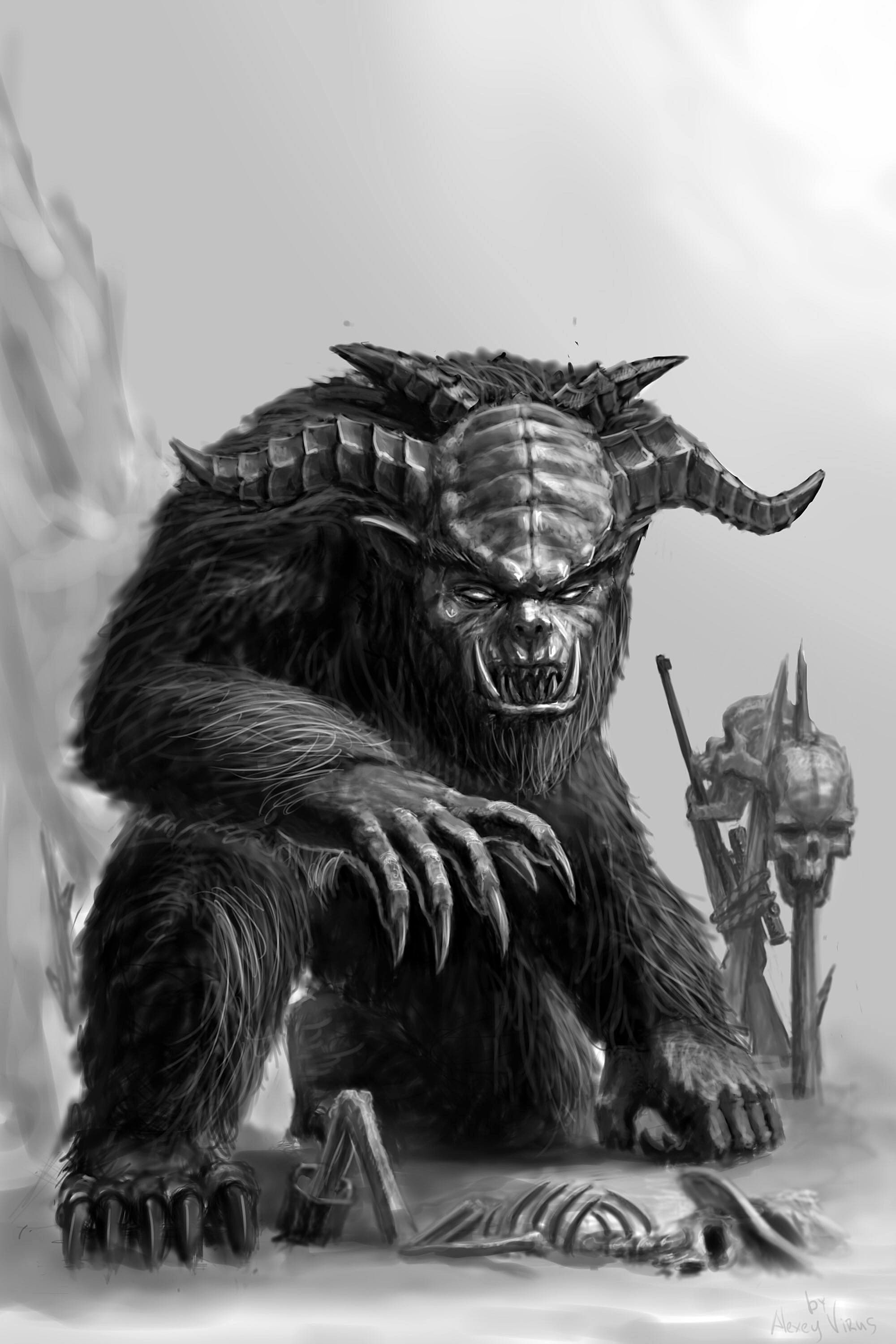 Sketch. Mountain Yeti.