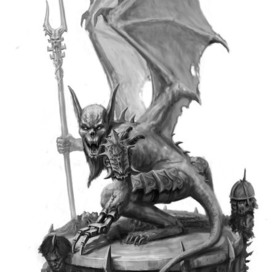 Sketch. Character. Vampire demon.
