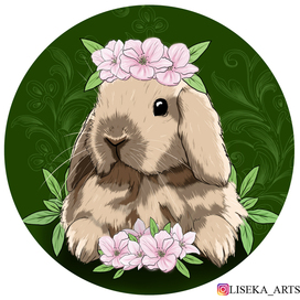 Bunny with flowers