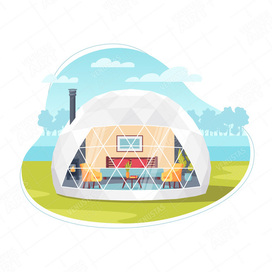 Glamping. Vector illustration