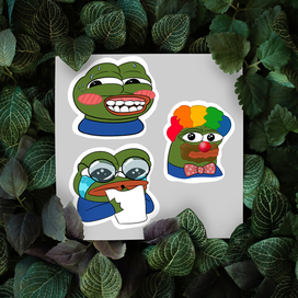 sticker pack with frogs 