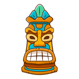 Polynesian tiki mask