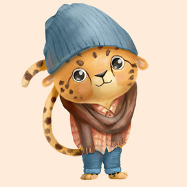 Fashionable Cheetah character