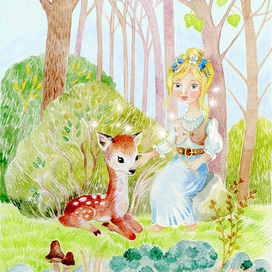 The fairy and а fawn