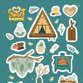 Stickers "My sweet home"