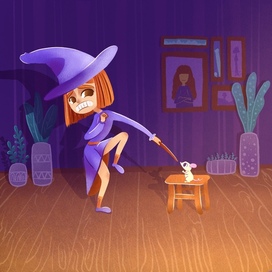  Little witch and mouse