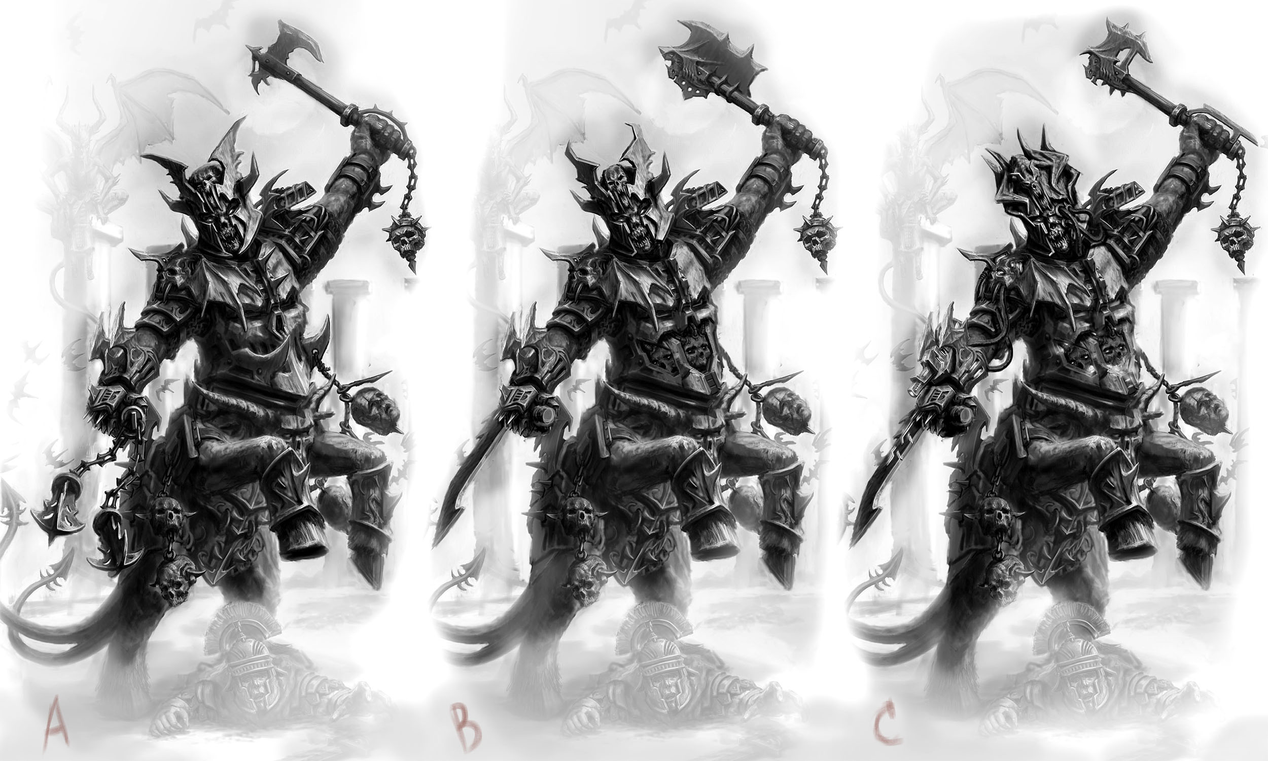 Sketch. Character. Centaur Vampire Knight.  