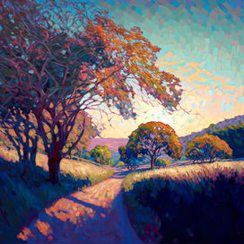 painting in the style of Erin Hanson