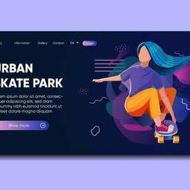 Skateboarding Extreme Sport Landing Page Template