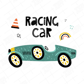 Racing car. Vector illustration