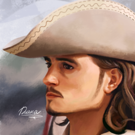 Portrait. Will Turner (Orlando Bloom) “Pirates of the Caribbean”