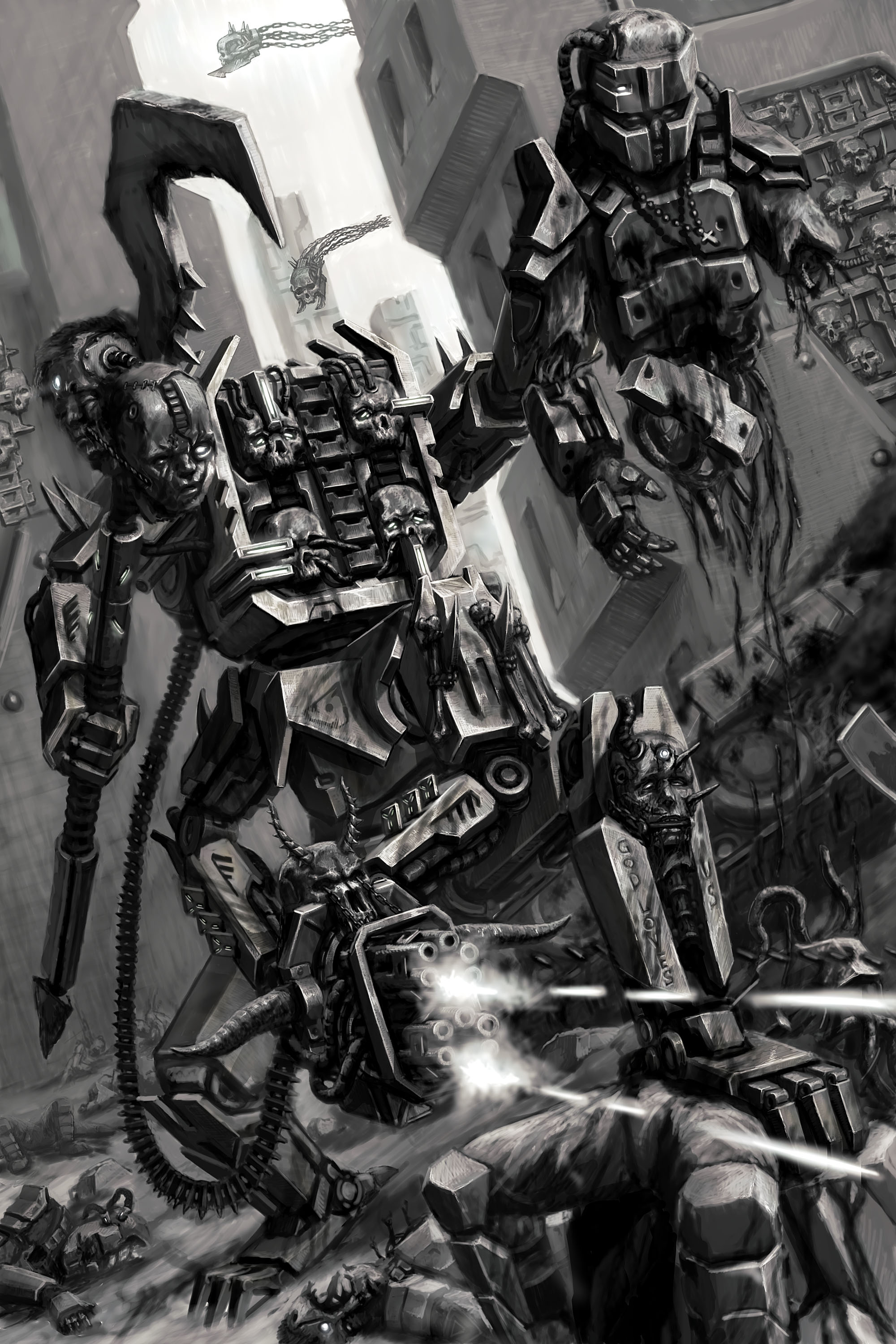 Concept. Character. Battle robot.