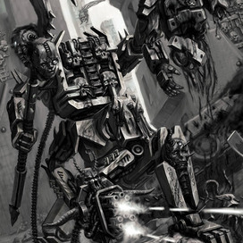 Concept. Character. Battle robot.
