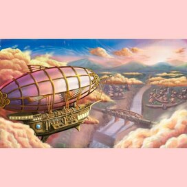 A airship in sky Concept art