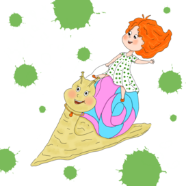 Girl on the snail