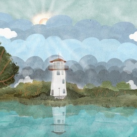 Lighthouse digital illustration v.1