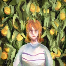 Girl in tangerines