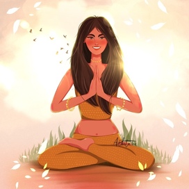 Yoga time illustration