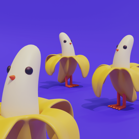 3D banana goose