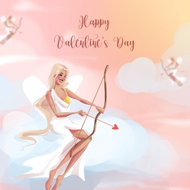 Postcard “Happy Valentines Day”