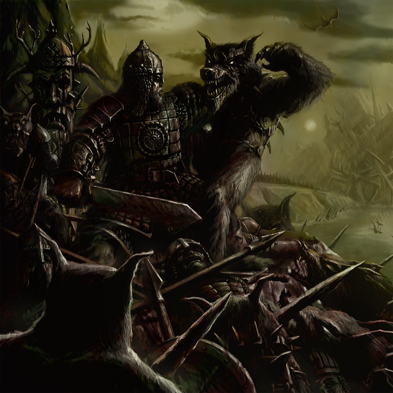 Bogatyr grimdark. Dobrynya Nikitich at the clearing of the frontiers.