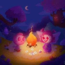 Character Design + Background "Night Time"