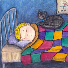 Good night (Mayhem and a Monster: A boys adventure with his cat by Jason H. Finck)