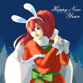 New year card for anime shop