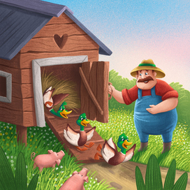 Иллюстрация для книги "Quack along with ZACK, MACK, and JACK"