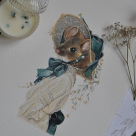 Мышка в весеннем наряде