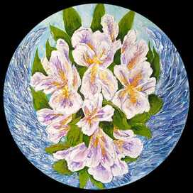 "Irises. Flowers of spring. Spring"