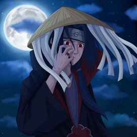 Uchiha Itachi in the moonlight