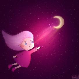 Moon girl | Character illustration