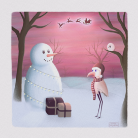 Christmas birds | Character design illustration