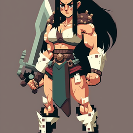Concept art of a character for a computer game