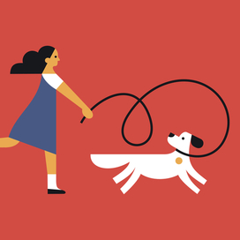 Girl and dog